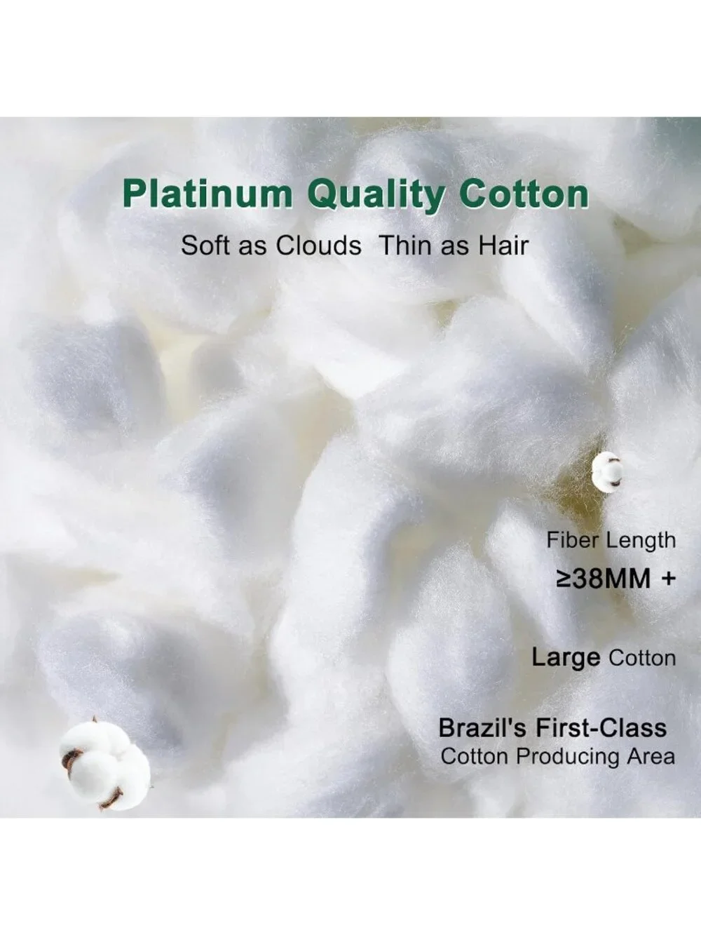 〽️Fluffy Support Bed Pillow Queen Size Super Soft Premium Down Alternative White
